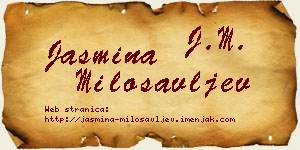 Jasmina Milosavljev vizit kartica